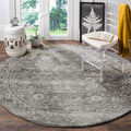 SAFAVIEH Evoke Collection 3 Round Grey/Ivory EVK270S Shabby Chic Distressed Non-Shedding Dining Room Entryway Foyer Living Room