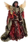 Santas Workshop 3002 Aa Christmas Angel Tree Topper, 15 Tall, Red/Gold/Green