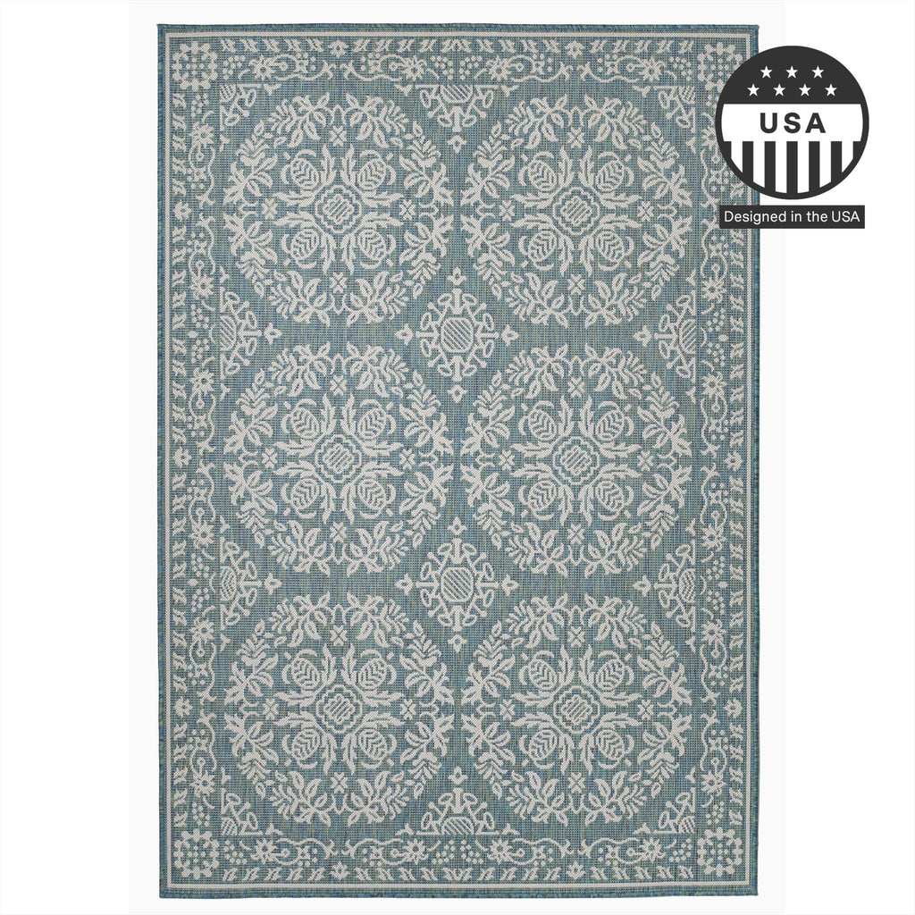 Fh Home Flat Woven Outdoor Rug - Waterproof, Easy To Clean, Stain Resistant - Premium Polypropylene Yarn Farmhouse - Patio,Deck,