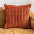 Ugasa Fall Decor Super Soft Striped Corduroy Pillow Covers Large Throw Pillow Sham Cushion Cover Living Room, 1 Pc, 24' X 24'