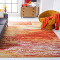 SAFAVIEH Adirondack Collection 6 Square Rust/Gold ADR112P Modern Abstract Non-Shedding Living Room Dining Bedroom Area Rug