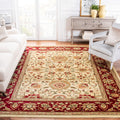 SAFAVIEH Lyndhurst Collection Area Rug - 8 x 10, Ivory & Red, Traditional Oriental Design, Non-Shedding & Easy Care, Ideal for