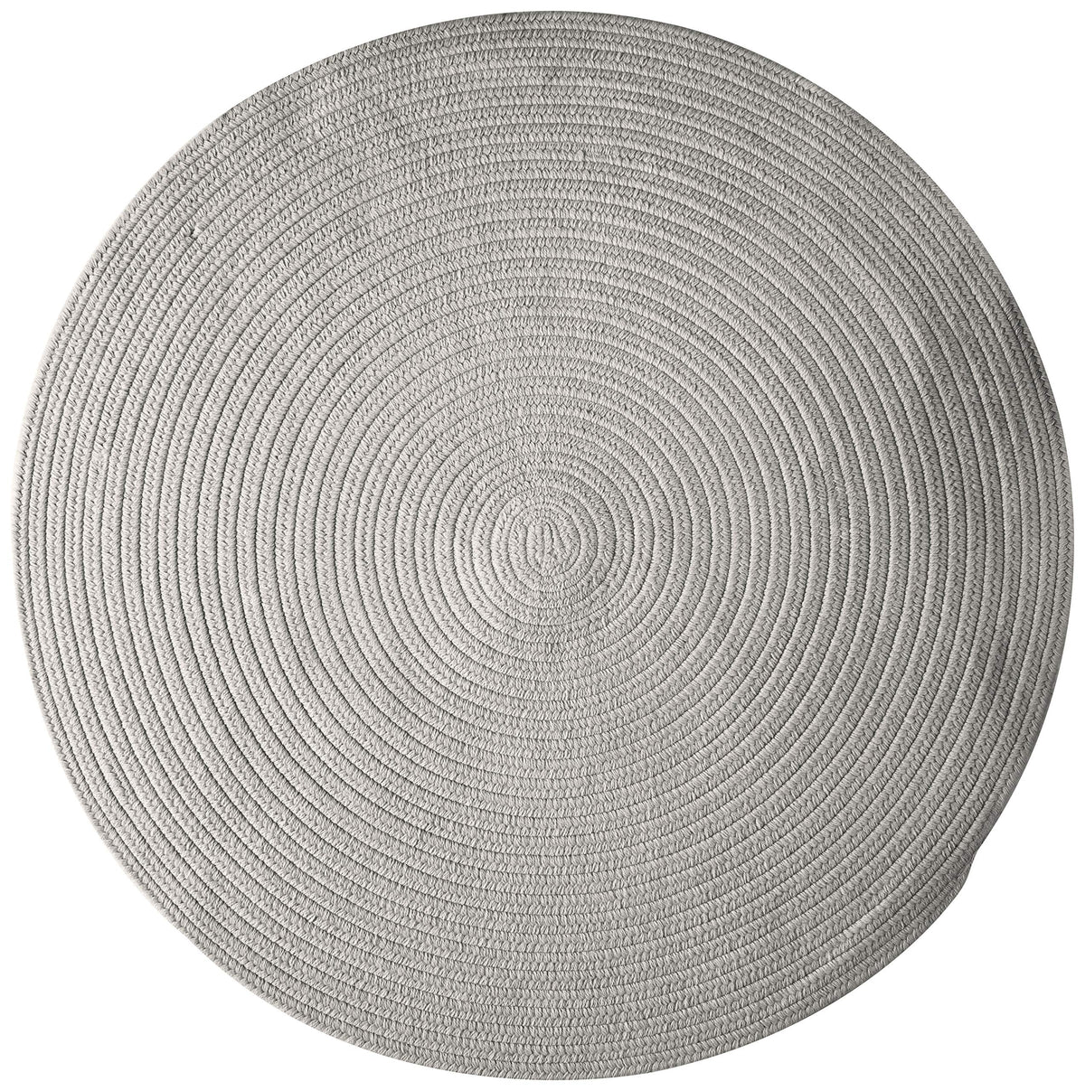 Bristol Polypropylene Braided Round Rug, 10-Feet, Gray