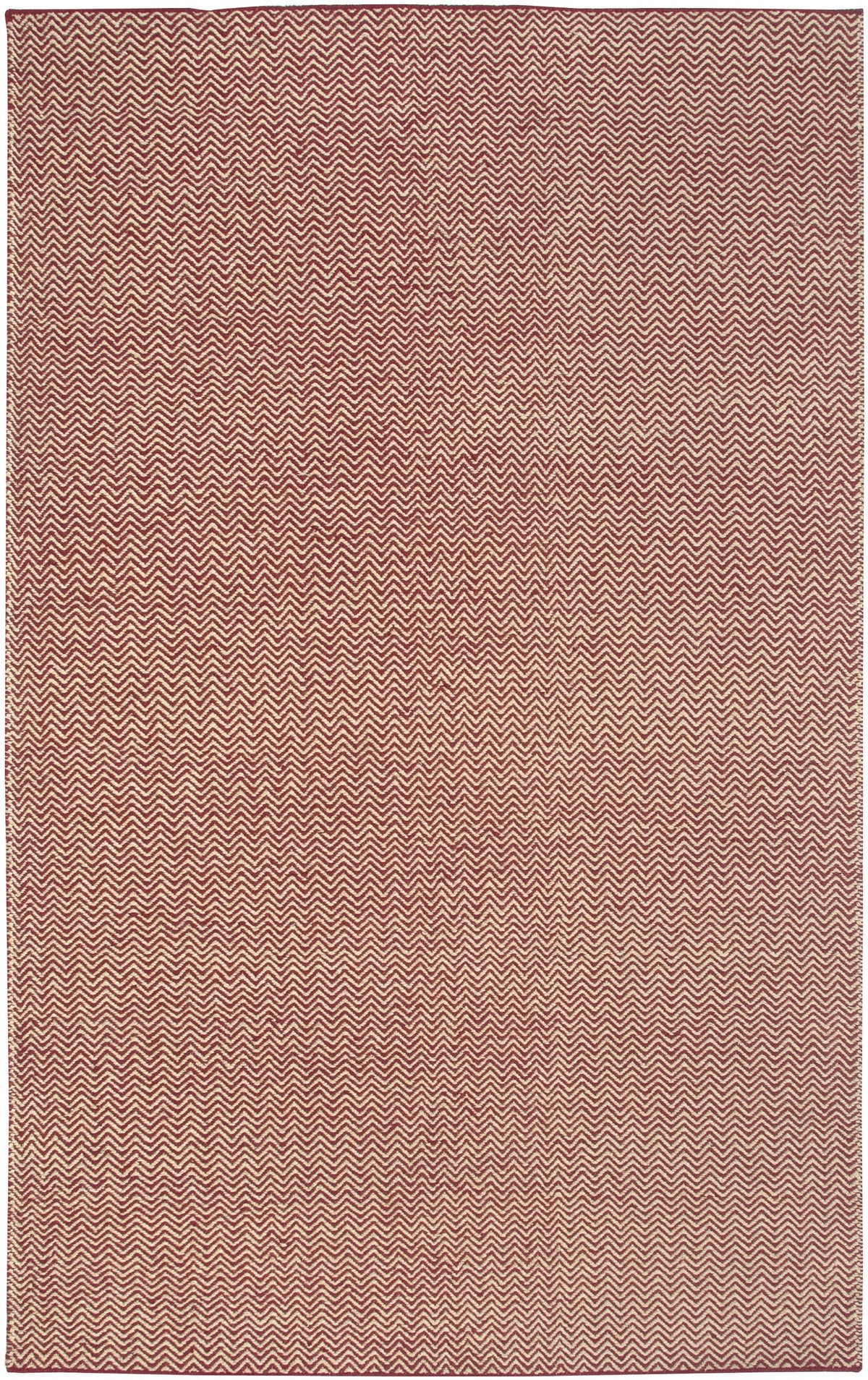 Rizzy Home | Tw2967 | Twist Collection | Wool Area Rug | 2'6&quot; X 8' | Burgundy/Off White Chevron