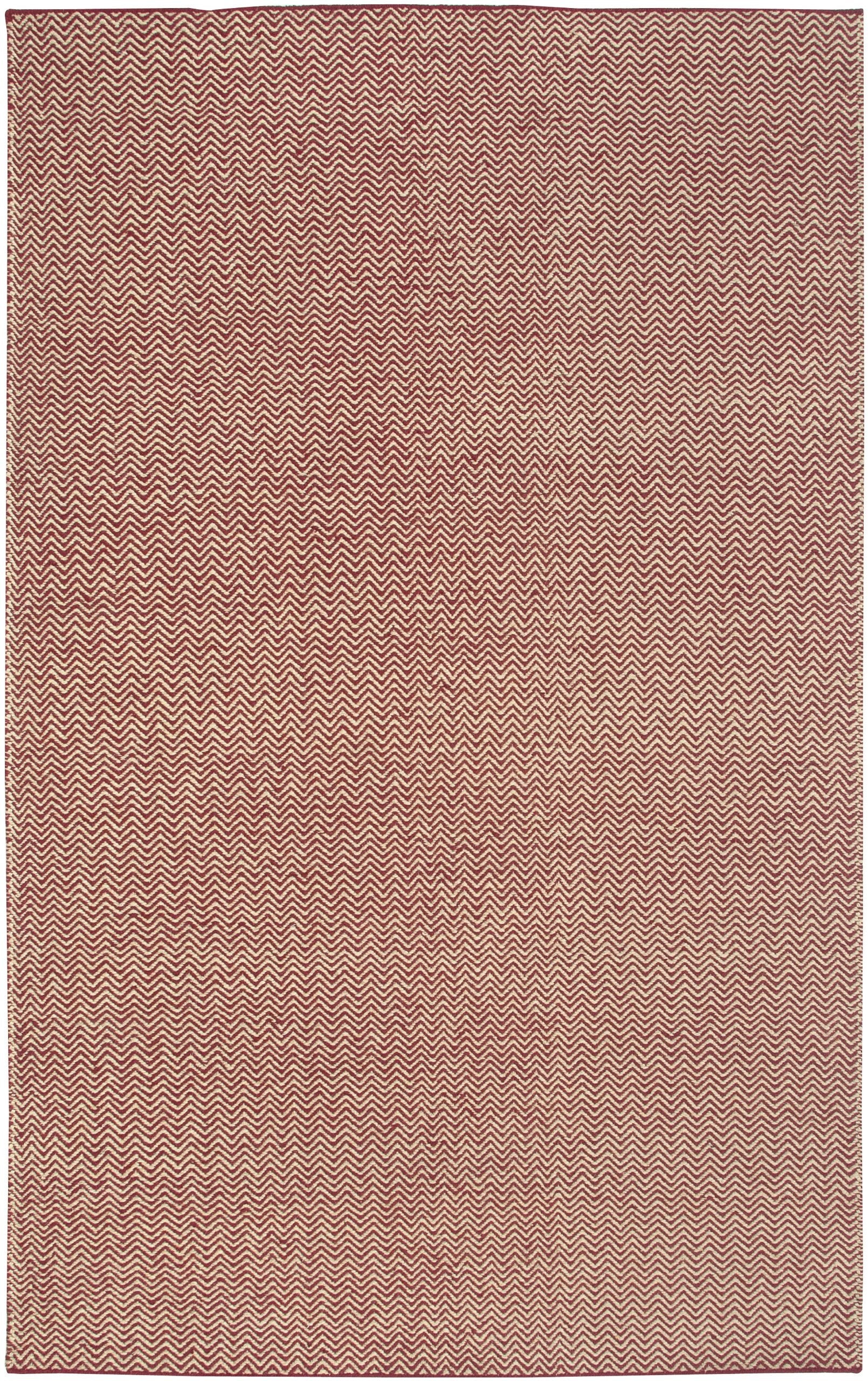 Rizzy Home | Tw2967 | Twist Collection | Wool Area Rug | 2'6" X 8' | Burgundy/Off White Chevron