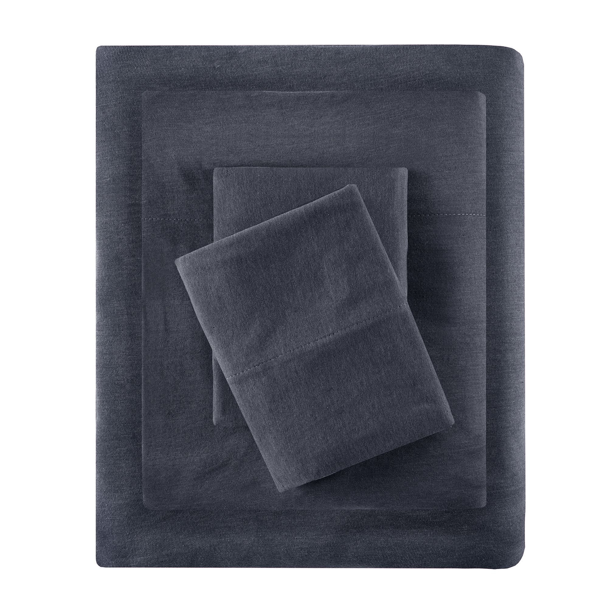 Intelligent Design Cotton Blend Jersey Knit Bed Sheet Set Wrinkle Resistant, Soft Sheets with 14 Deep Pocket, All Season, Cozy B