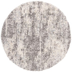 Safavieh Berber Shag Collection Area Rug - 9' Round, Grey Blue & Cream, Modern Abstract Design, Non-Shedding & Easy Care, 1.2-In