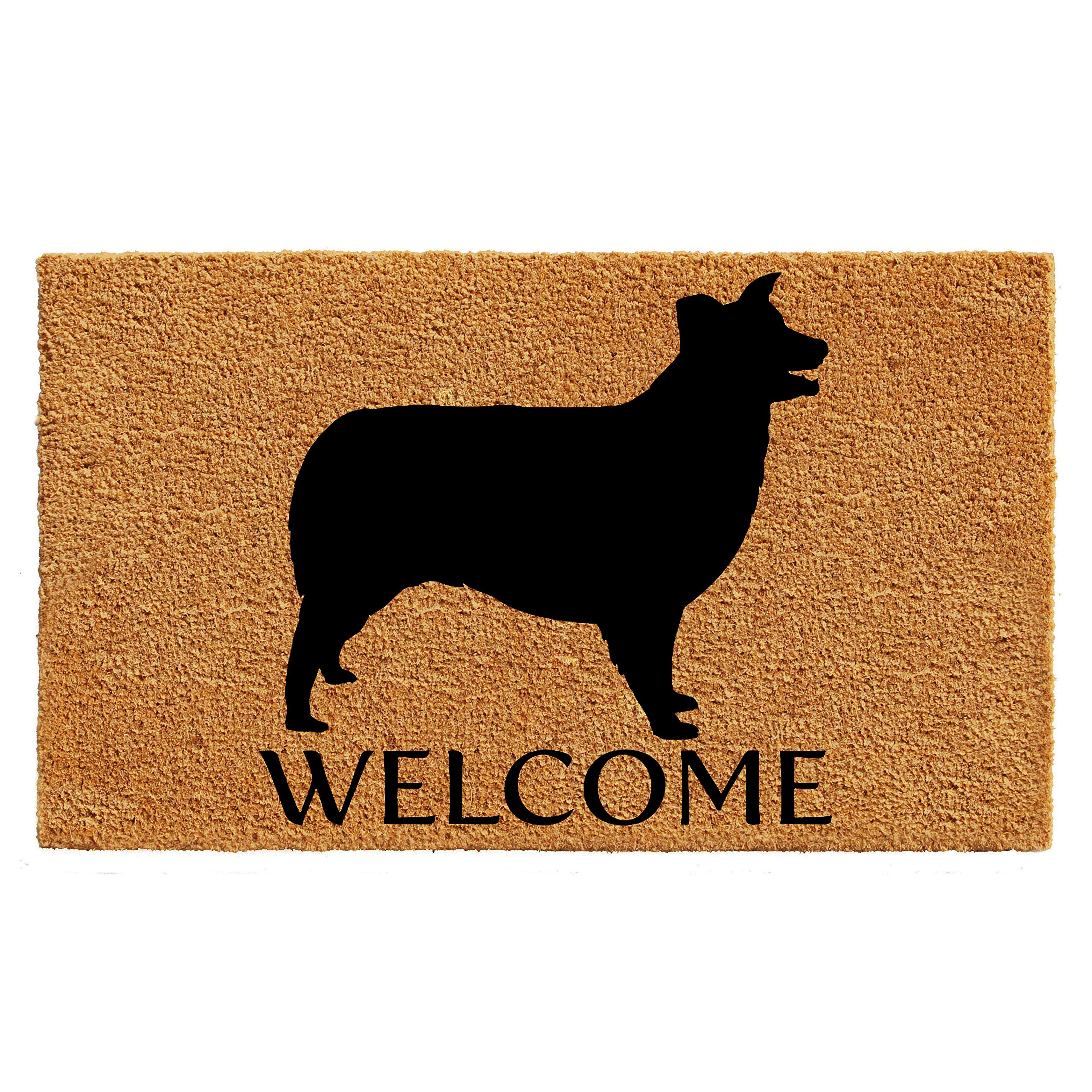 Calloway Mills Az105751729 Border Collie Doormat, 17' X 29', Natural/Black