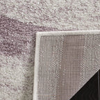 Safavieh Adirondack Collection Area Rug - 4' Square, Cream & Purple, Modern Wave Distressed Design, Non-Shedding & Easy Care, Id