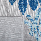 Safavieh Cabana Collection 3' X 5' Grey/Blue Cbn814F Botanical Indoor/ Outdoor Non-Shedding Easy Cleaning Patio Backyard Porch Deck Mudroom Area Rug