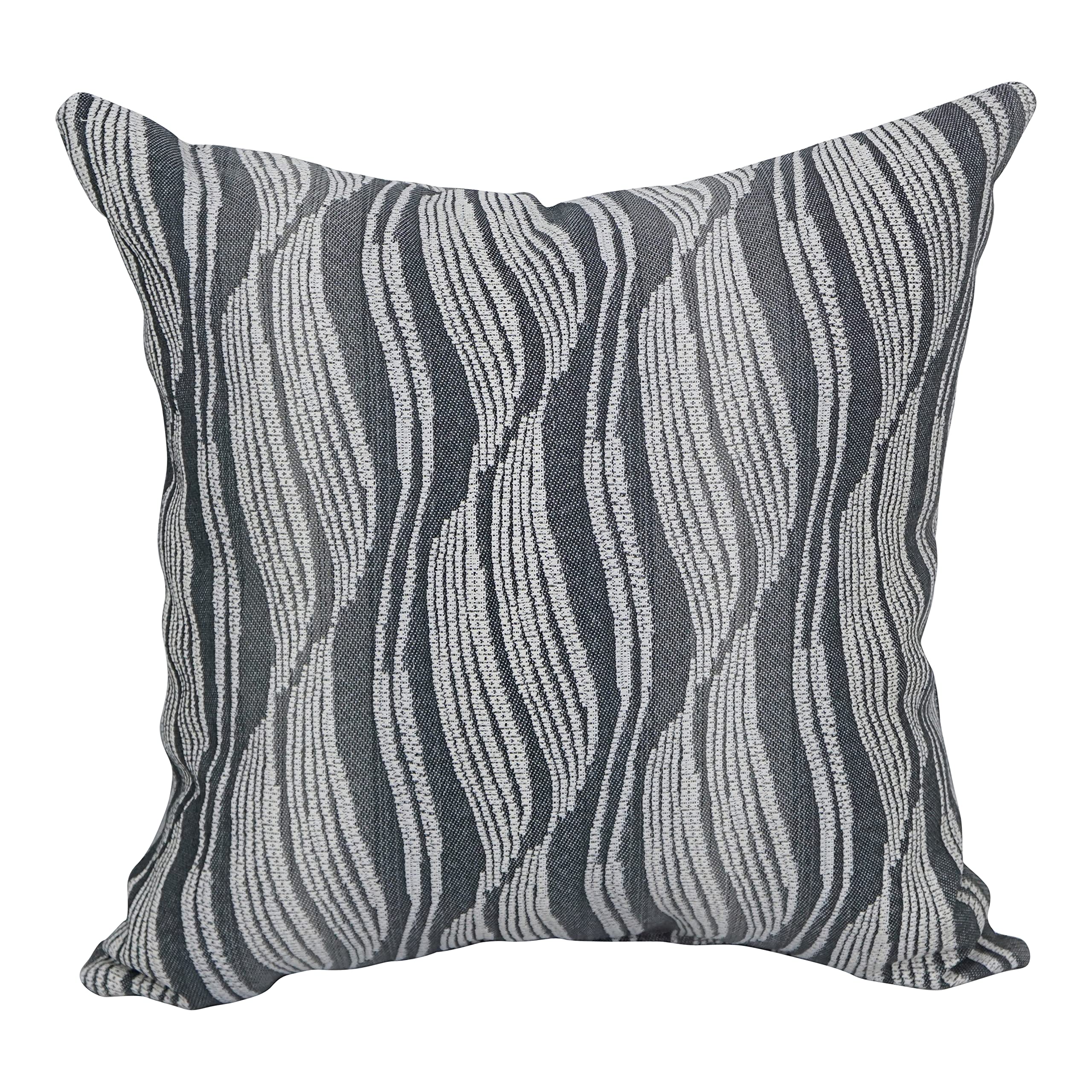 Blazing Needles Square Polyester Jacquard Throw Pillows, 17&quot;, Clove Minera 4 Count