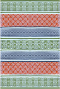 Balajeesusa Outdoor Decor Patio Rugs - 6X9, Green, Orange Waterproof Affordable Multipurpose Woven Plastic Straw All-Weather Wat