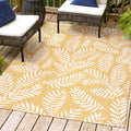 Jonathan Y Smb119C-3 Nevis Palm Frond Indoor Outdoor Area-Rug, Coastal Casual Country & Floral Easy-Cleaning,Bedroom,Kitchen,Bac