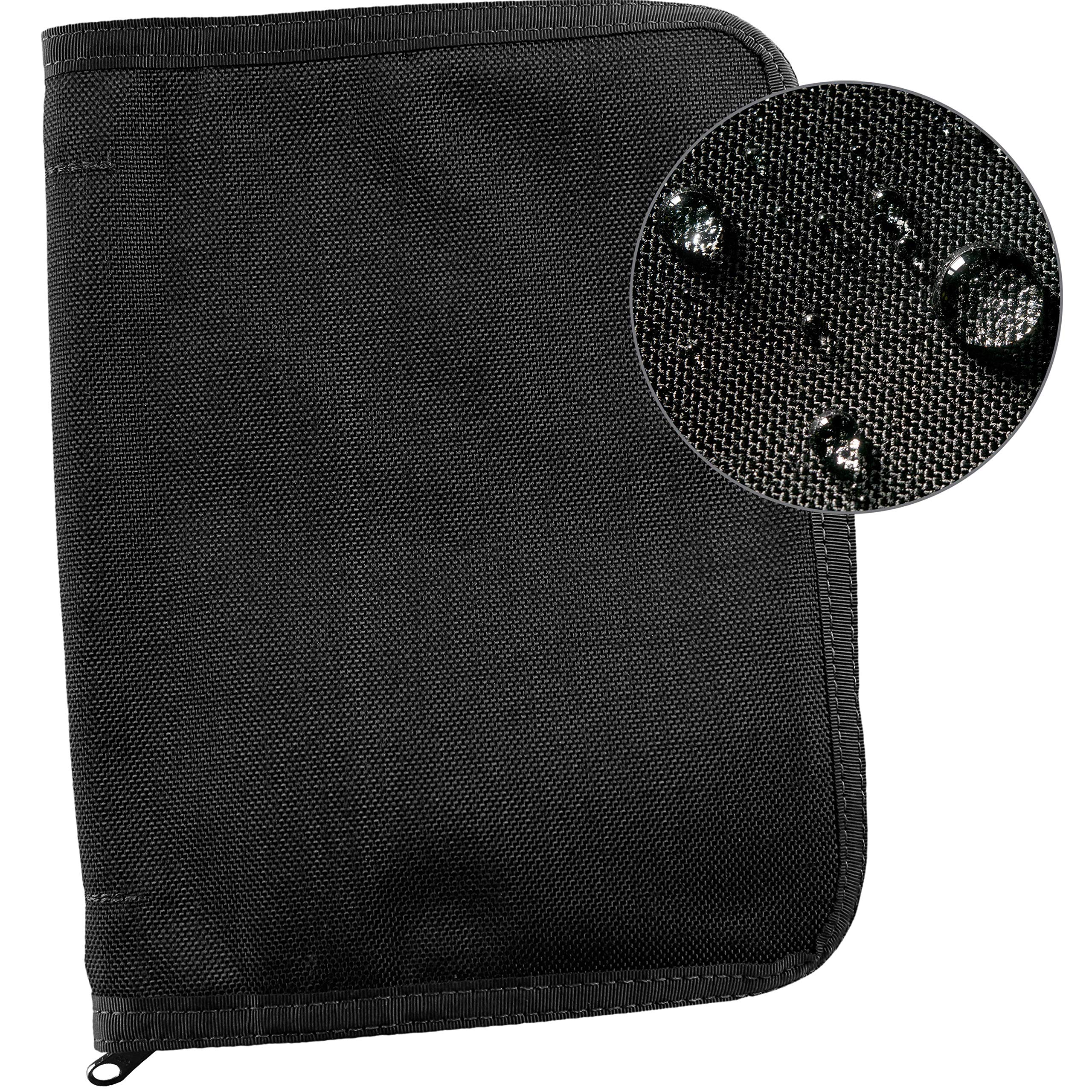 Rite In The Rain Weatherproof Cordura Fabric, 1/2' Ring Binder Cover, 6.75' X 8.875', Black Cover (No. C9200B)