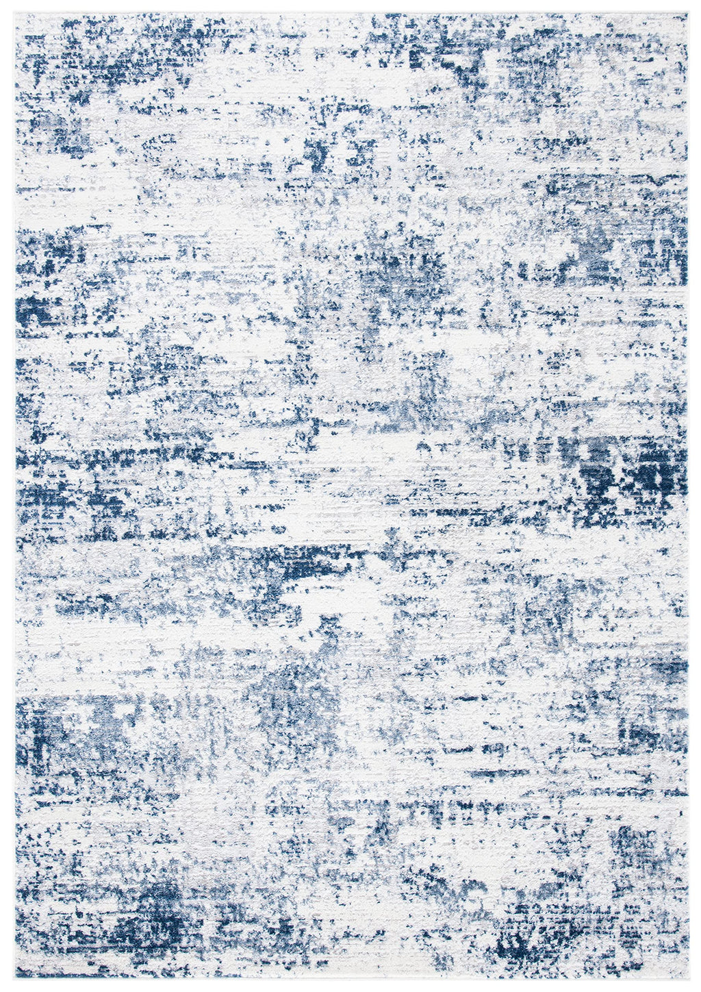 Safavieh Amelia Collection Area Rug - 6' X 9', Ivory & Navy, Modern Abstract Design, Non-Shedding & Easy Care, Ideal For High Tr