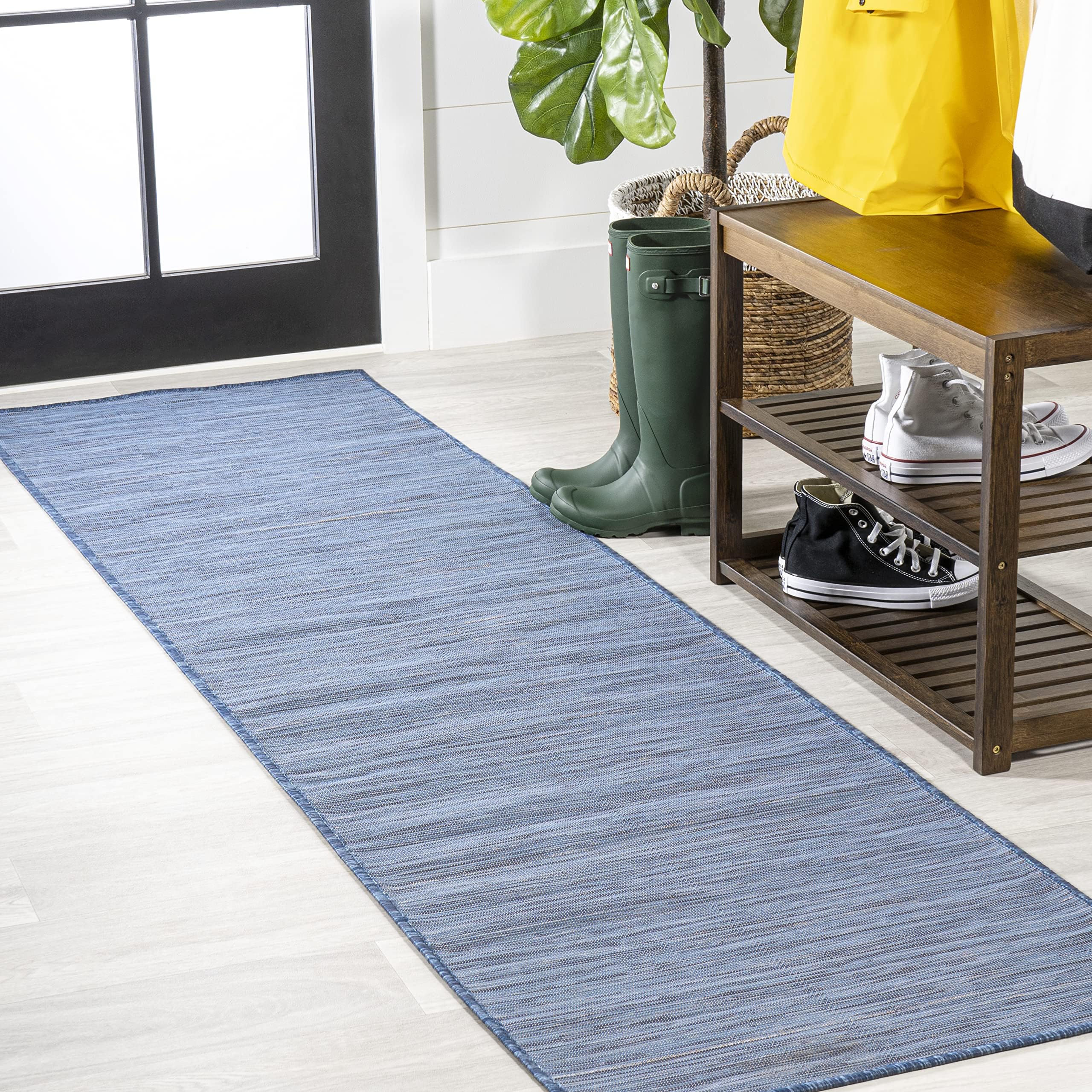 Jonathan Y Tsn100B-28 Ethan Modern Flatweave Solid Indoor/Outdoor Area-Rug, Casual, Contemporary, Coastal Easy-Cleaning,Bedroom,