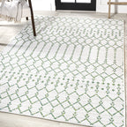 Jonathan Y Smb108R-4 Ourika Moroccan Geometric Textured Weave Indoor Outdoor Area-Rug, Bohemian Rustic Scandinavian Easy-Cleanin