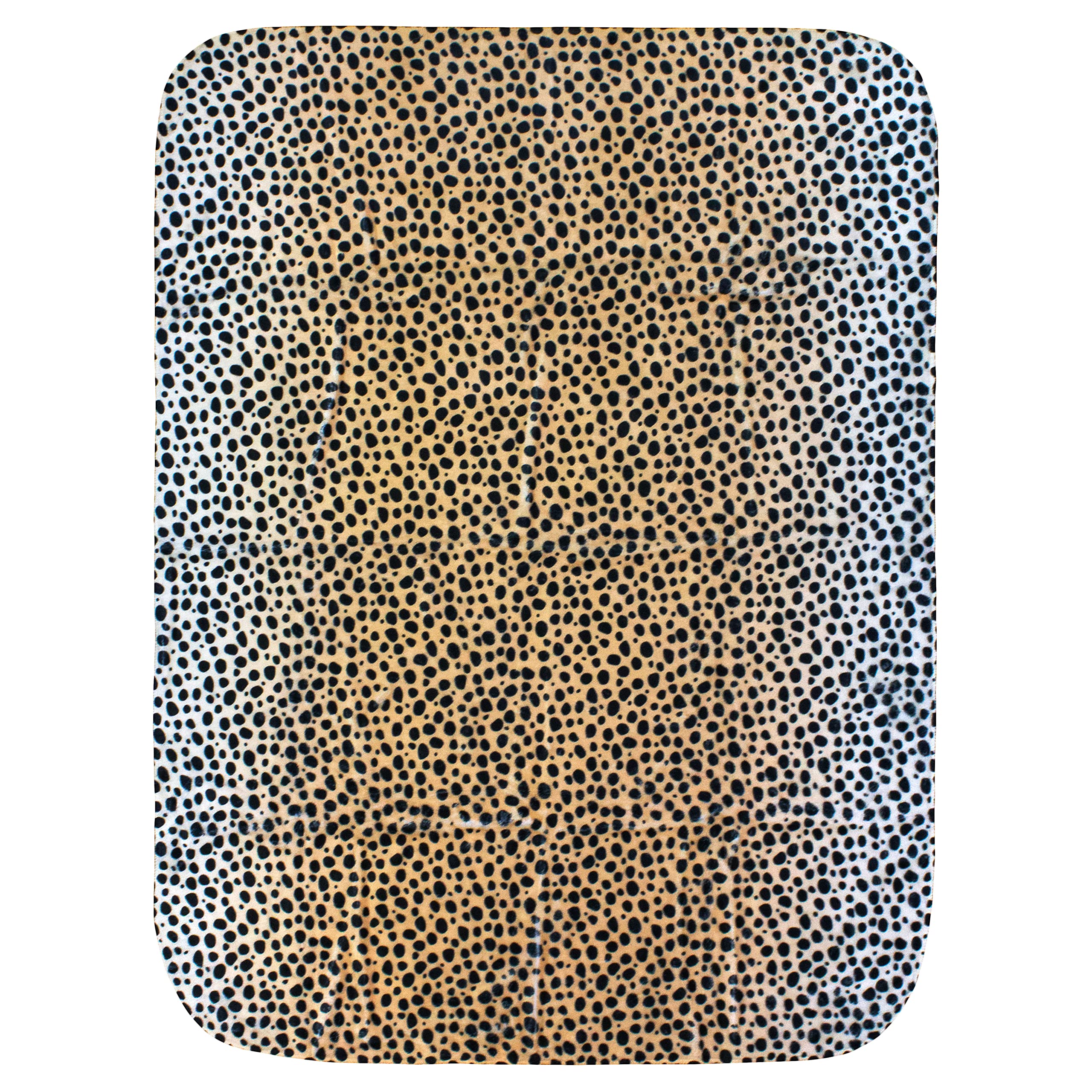 College Covers Everything Comfy Cheetah Print Decorative Baby Throw Blanket, 30X40 Inch, Natural