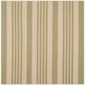 SAFAVIEH Courtyard Collection 6'7'' Square Beige/Sweet Pea CY6062 Stripe Indoor/ Outside Waterproof Easy cleansingPatio Backyard