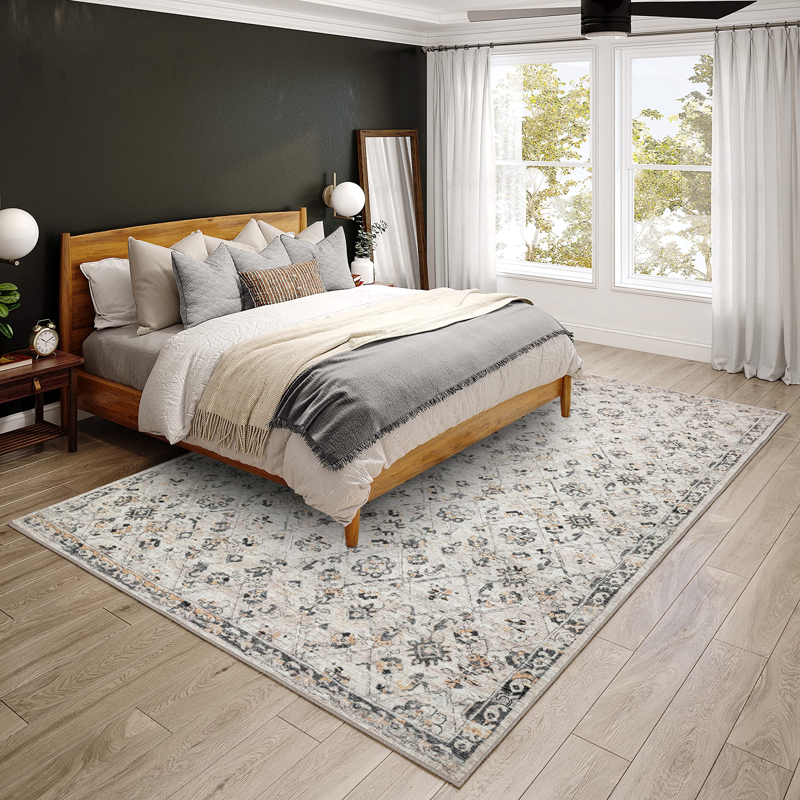 Dalyn Rugs Jericho Jc8 Mink 5' X 7'6" Rectangle Soft Area Rug, Easy Clean, Non Shedding, Bedroom, Entry, Living Room, Dining Room, Kitchen Rug