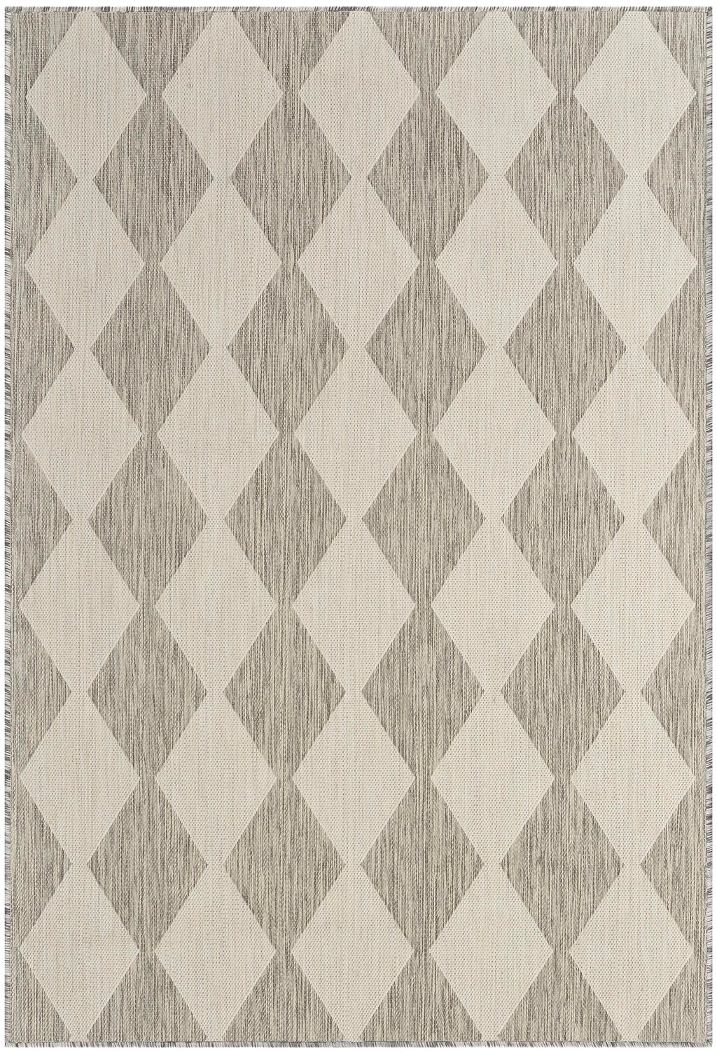 Nourison Positano Indoor/Outdoor Light Grey 4' X 6' Area Rug, Easy Cleaning, Non Shedding, Bed Room, Living Room, Dining Room, Backyard, Deck, Patio (4X6)