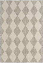 Nourison Positano Indoor/Outdoor Light Grey 4' X 6' Area Rug, Easy Cleaning, Non Shedding, Bed Room, Living Room, Dining Room, Backyard, Deck, Patio (4X6)