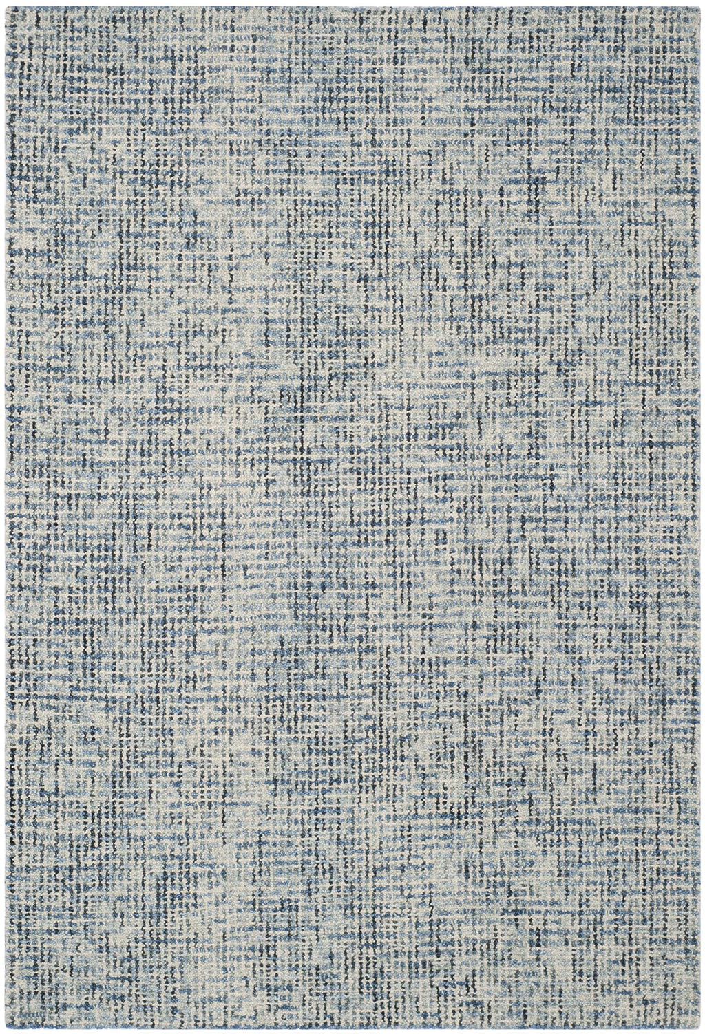 SAFAVIEH Abstract Collection Accent Rug - 2'3'' x 4', Blue & Charcoal, Handmade Wool, Ideal for High Traffic Areas in Entryway, 