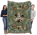 Morrigan Ravens Panel Blanket By Jen Delyth - Celtic Gift Tapestry Throw Woven From Cotton - Made In The Usa (72X54)