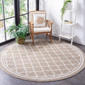 SAFAVIEH Amherst Collection 3 Round Wheat/Beige AMT422S Moroccan Trellis Non-Shedding Living Room Bedroom Area Rug
