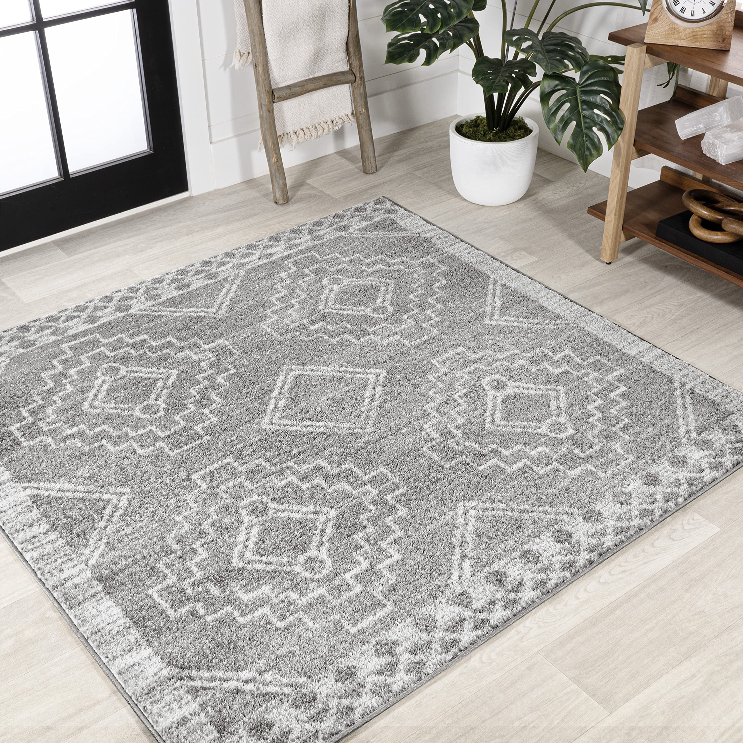 JONATHAN Y MOH200C-6SQ Amir Moroccan Beni Souk Indoor Area Rug, Bohemian, Scandinavian, Transitional, Bedroom, Kitchen, Living R
