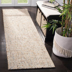 Safavieh Abstract Collection Runner Rug - 2'3'' X 6', Dark Blue & Rust, Handmade Wool, Ideal For High Traffic Areas In Living Ro
