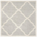 SAFAVIEH Amherst Collection 7 Square Light Grey/Beige AMT421B Moroccan Trellis Non-Shedding Living Room Bedroom Dining Home Off