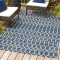 Jonathan Y Smb108K-5 Ourika Moroccan Geometric Textured Weave Indoor Outdoor Area Rug, Coastal, Traditional, Transitional Easy C