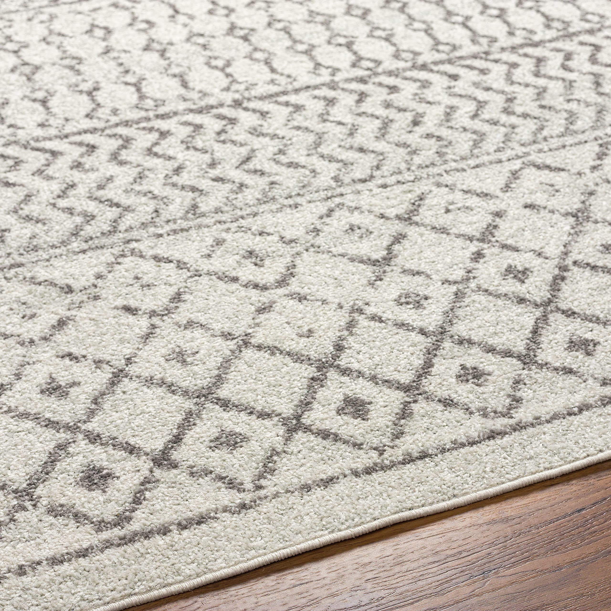 Livabliss Chester Boho Moroccan Area Rug, 7'10'' X 11', Cream/Charcoal