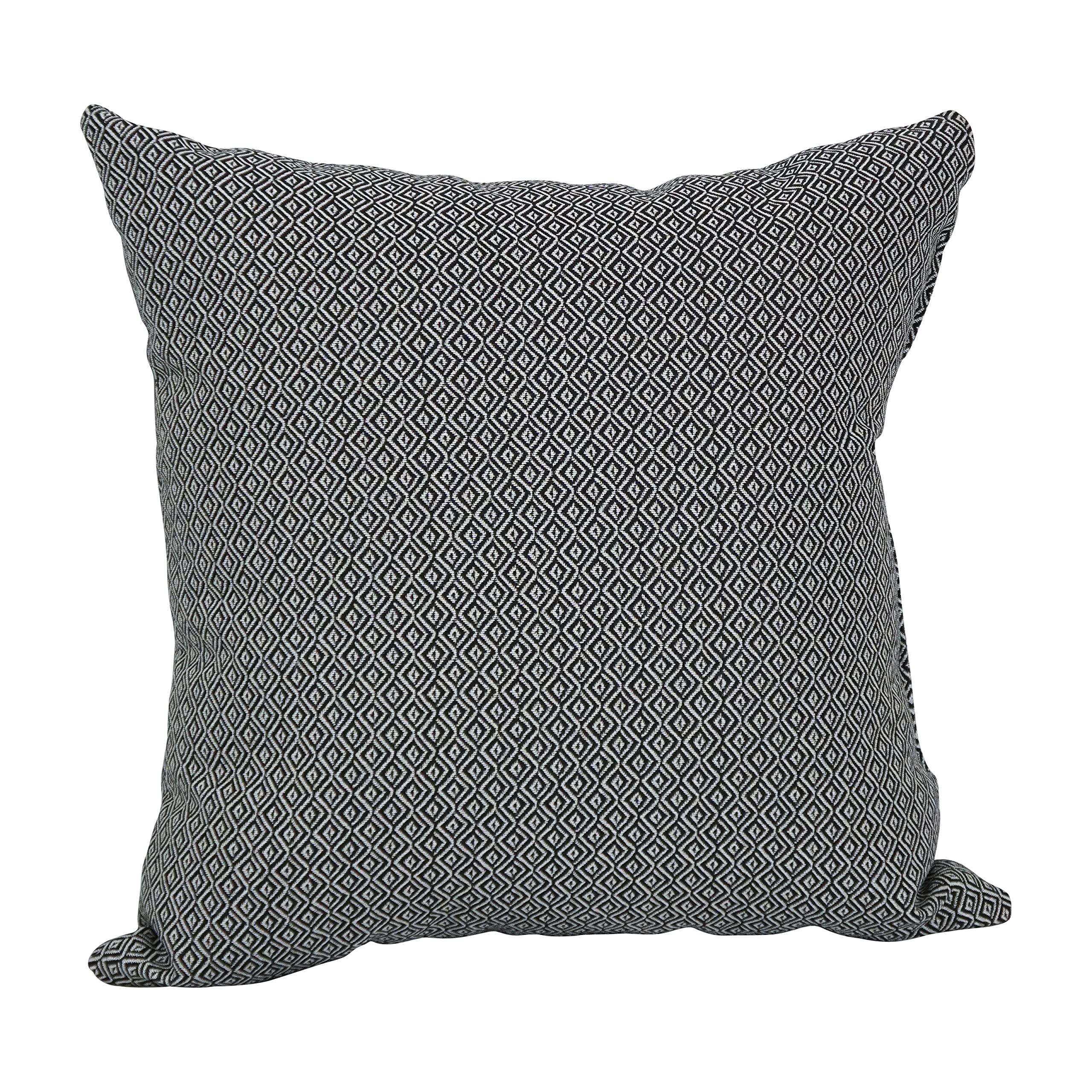 Blazing Needles Square Polyester Jacquard Throw Pillows, 17&quot;, Hazeltsb Domino 2 Count