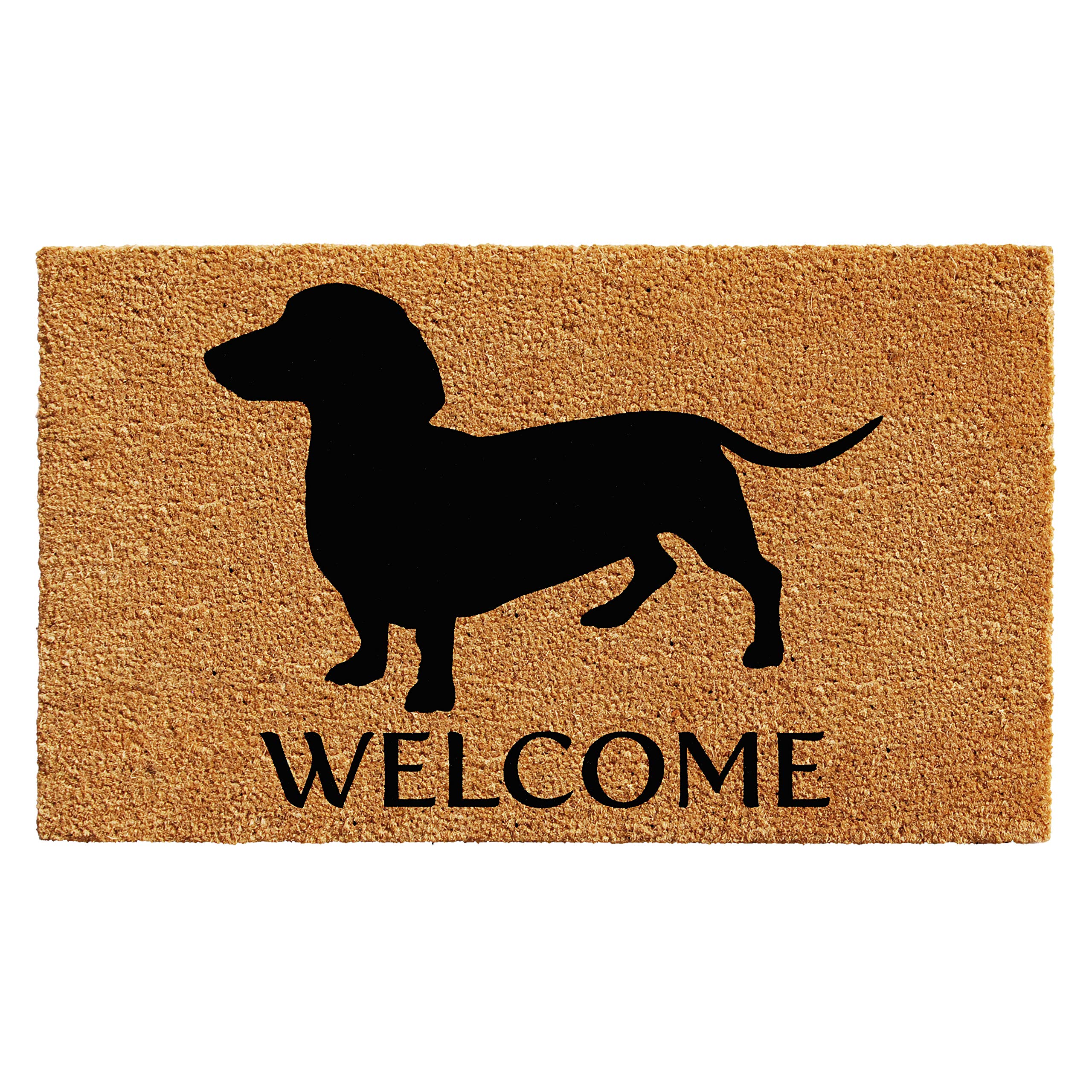 Calloway Mills Az103031729 Dachshund Breed Doormat, 17' X 29', Natural/Black