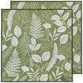 Now Designs Fern & Frond Recycled Microfibre Dishcloths Set of 2, 12x12in, Soft & Absorbent, Earthy Green & Cream, QuickDrying,