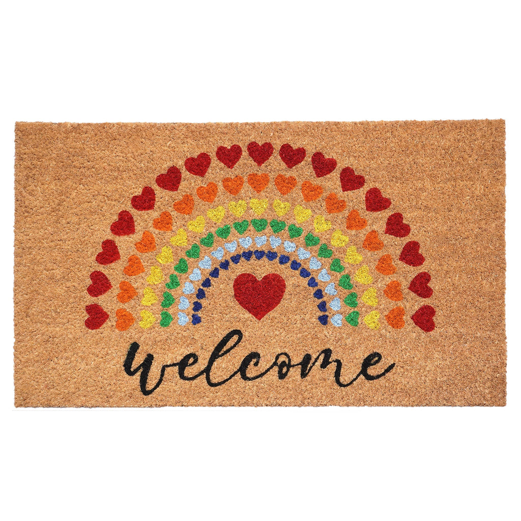 Calloway Mills Rainbow Heart Doormat