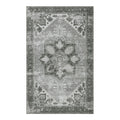 SAFAVIEH Washable Rug Tucson Collection - 26 x 4, Dark Sage & Ivory, Slip Resistant, Ideal for High Traffic Areas in Entryway,