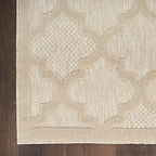 Nourison Easy Care Modern Indoor/Outdoor Cream 2' X 4' Area Rug, Easy Cleaning, Non Shedding, Bed Room, Living Room, Dining Room, Backyard, Deck, Patio (2X4)