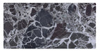 Lilola Home Landon Coffee Table with Glass Black Marble Texture Top and Bent Wood Design