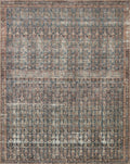 Loloi Amber Lewis x Billie Collection, Ocean & Brick 7-6 x 9-6 Area Rug - Antique & Distressed Accent Rugs for Living Room, Be