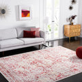 SAFAVIEH Brentwood Collection 6 x 9 Ivory/Red BNT832C Medallion Distressed Non-Shedding Living Room Bedroom Dining Home Office