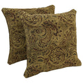 Blazing Needles Corded Jacquard Chenille Floor Pillows (Set Of 2), 25", Macaroon