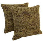 Blazing Needles Corded Jacquard Chenille Floor Pillows (Set Of 2), 25", Macaroon