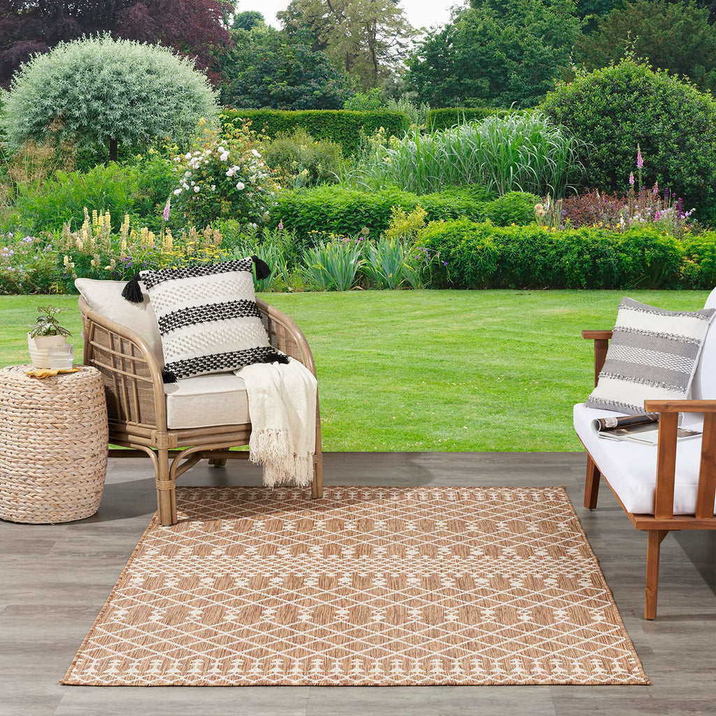 Nourison Positano Indoor/Outdoor Jute 8' X 10' Area Rug, Easy- Cleaning, Non Shedding, Bed Room, Living Room, Dining Room, Backyard, Deck, Patio (8X10)