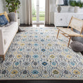 SAFAVIEH Evoke Collection Area Rug - 8 x 10, Ivory & Blue, Shabby Chic Oriental Design, Non-Shedding & Easy Care, Ideal for Hi