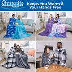 Snuggie Reversible - The Original As Seen On Tv Wearable Blanket That Has Sleeves - Cozy, Warm And Soft Velveteen - Oversized Fu