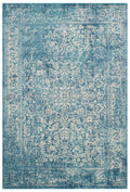 SAFAVIEH Evoke Collection 4 x 6 Blue/Ivory EVK256C Oriental Distressed Non-Shedding Living Room Bedroom Accent Rug