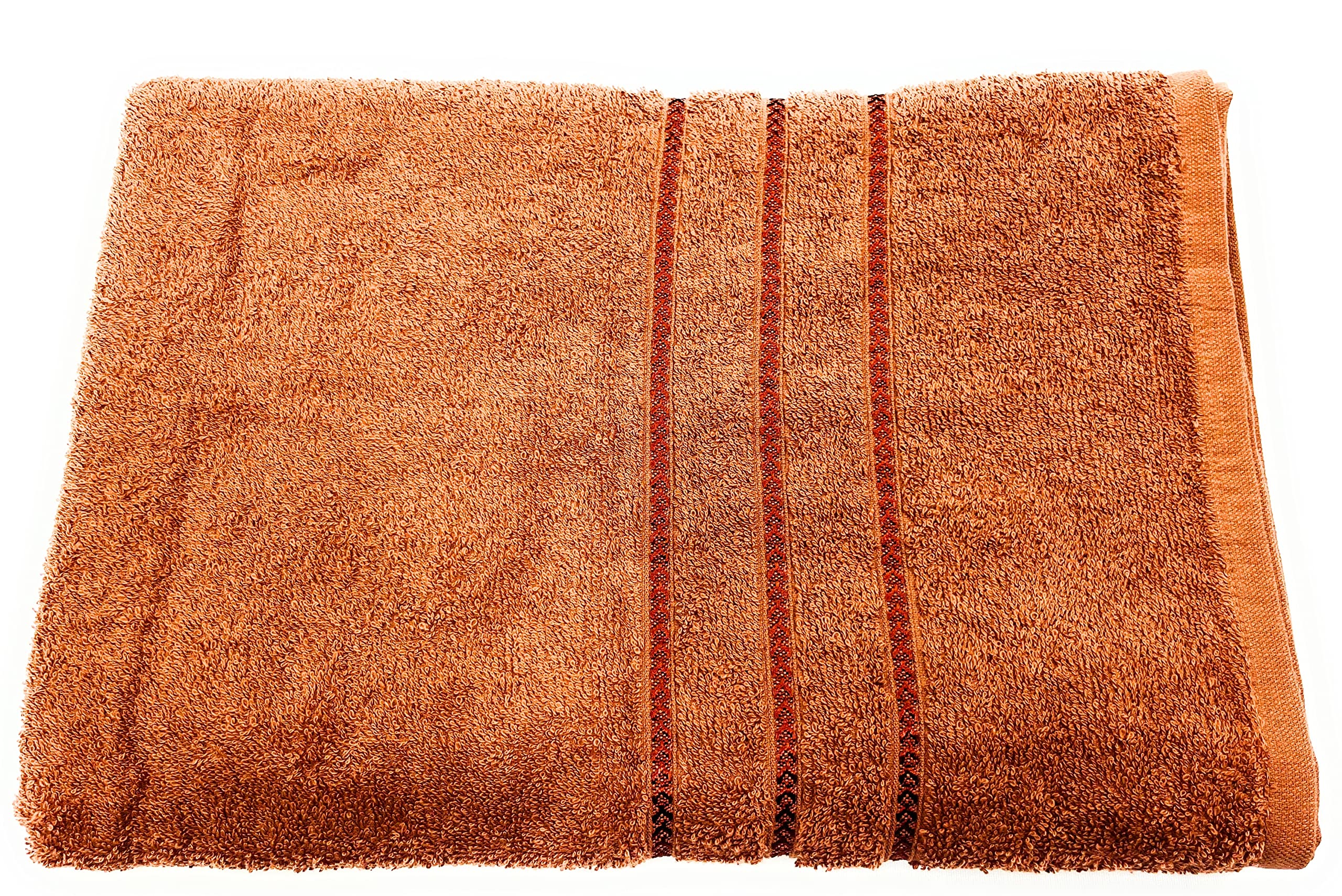Bombay Dyeing Flora Large Size Bath Towel (Rust Brown)